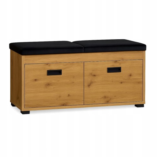 Szafka na buty z siedziskiem 100 cm Dąb Craft Złoty PROMOCJA Kod: 5411