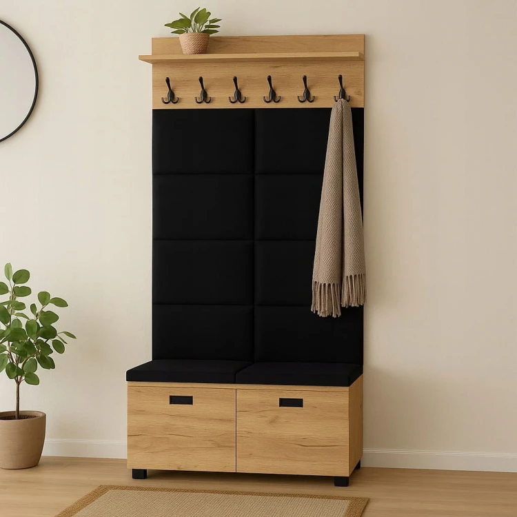 Zestaw do przedpokoju Szafka na buty Wieszak 100 cm Dąb Craft Kod: P5016