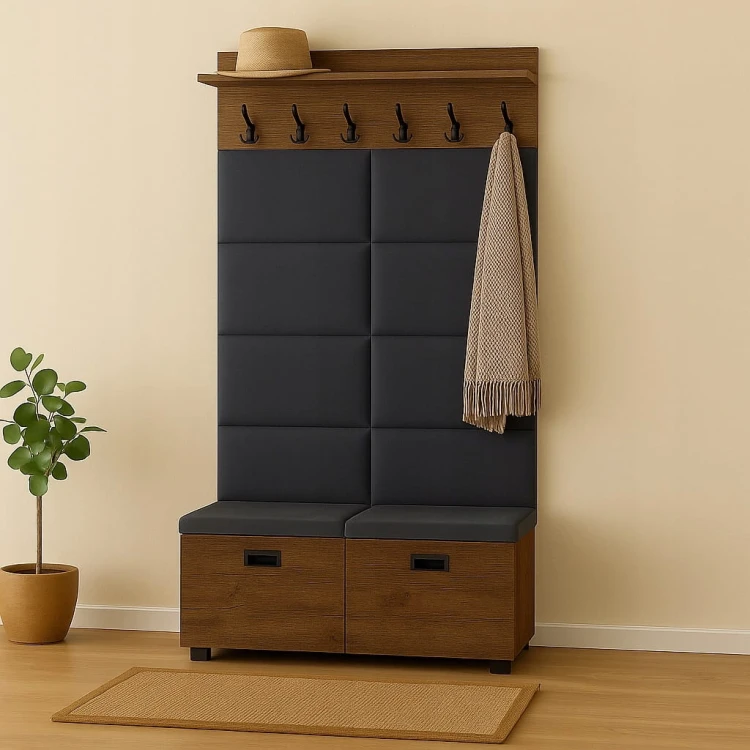 Zestaw do przedpokoju Szafka na buty Wieszak 100 cm Dąb Craft Kod: P5016