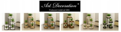 Kwietnik Stojący Stojak na Kwiaty Zestaw Dąb Craft Metal PROMOCJA Kod: 6700