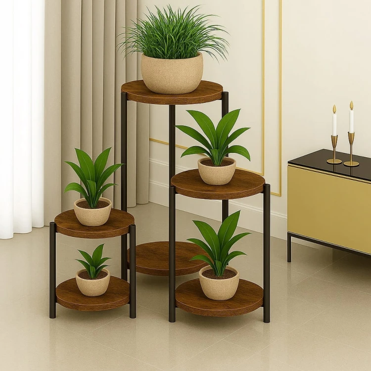 Kwietnik Stojący Stojak na Kwiaty Zestaw Dąb Craft Metal PROMOCJA Kod: 6700