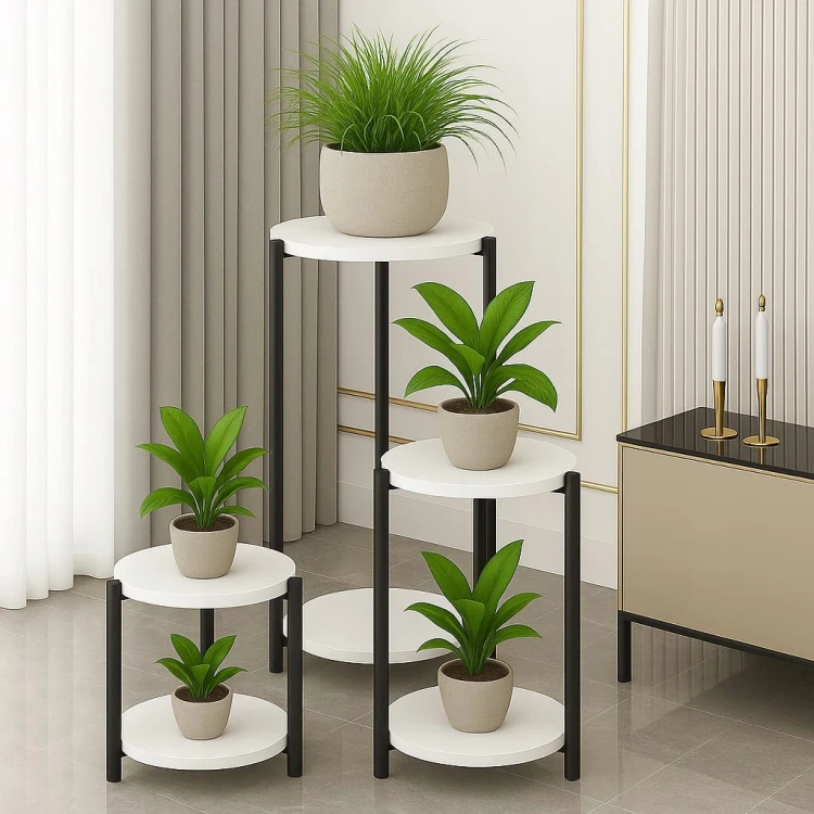 Kwietnik Stojący Stojak na Kwiaty Zestaw Dąb Craft Metal PROMOCJA Kod: 6700