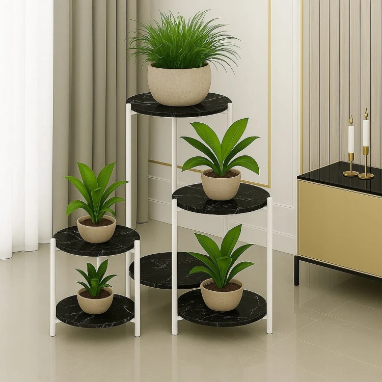 Kwietnik Stojący Stojak na Kwiaty Zestaw Dąb Craft Metal PROMOCJA Kod: 6700