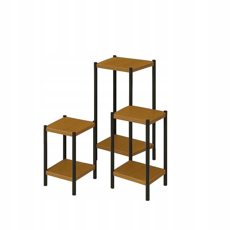 Kwietnik Stojący Stojak na Kwiaty Zestaw Dąb Craft Metal PROMOCJA Kod: 6701