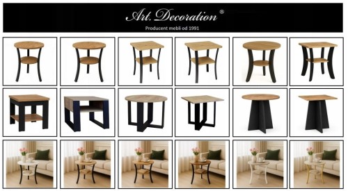 Stolik okolicznościowy okrągły 50 cm metal Biały Alaska PROMOCJA Kod:6670