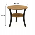 Stolik okolicznościowy okrągły 60 cm metal Dąb Craft PROMOCJA Kod: 6671