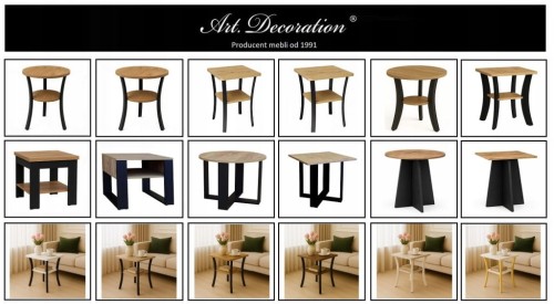 Stolik okolicznościowy kwadratowy 50cm metal Biały Alaska PROMOCJA Kod:6672