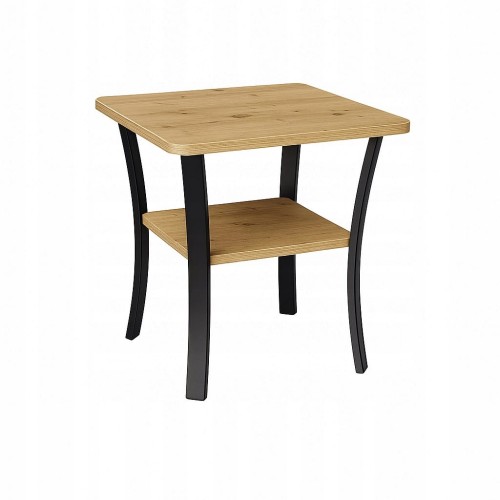 Stolik okolicznościowy kwadratowy 60 cm metal Dąb Craft PROMOCJA Kod: 6673