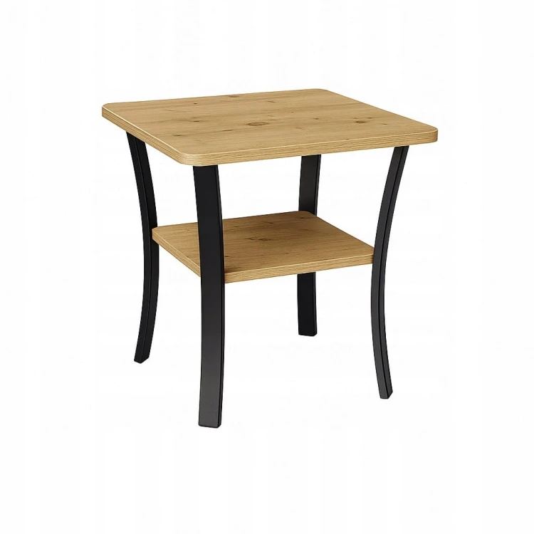 Stolik okolicznościowy kwadratowy 60 cm metal Dąb Craft PROMOCJA Kod: 6673