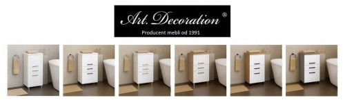 Szafka Słupek łazienkowy LEWY na nóżkach wysoki połysk PROMOCJA Kod: 6822L