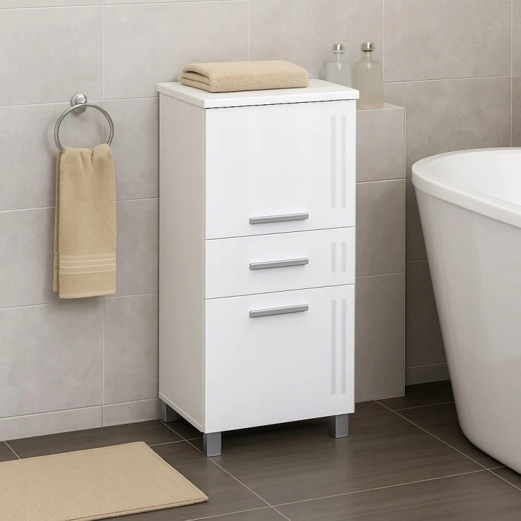 Szafka Słupek łazienkowy LEWY na nóżkach wysoki połysk PROMOCJA Kod: 6822L