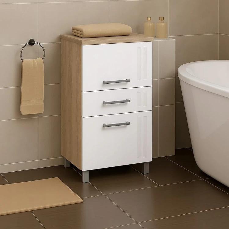 Szafka Słupek łazienkowy LEWY na nóżkach wysoki połysk PROMOCJA Kod: 6822L