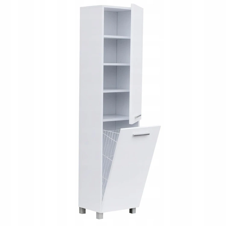 Szafka Słupek łazienkowy z koszem na nóżkach połysk PROMOCJA Kod: 6422K