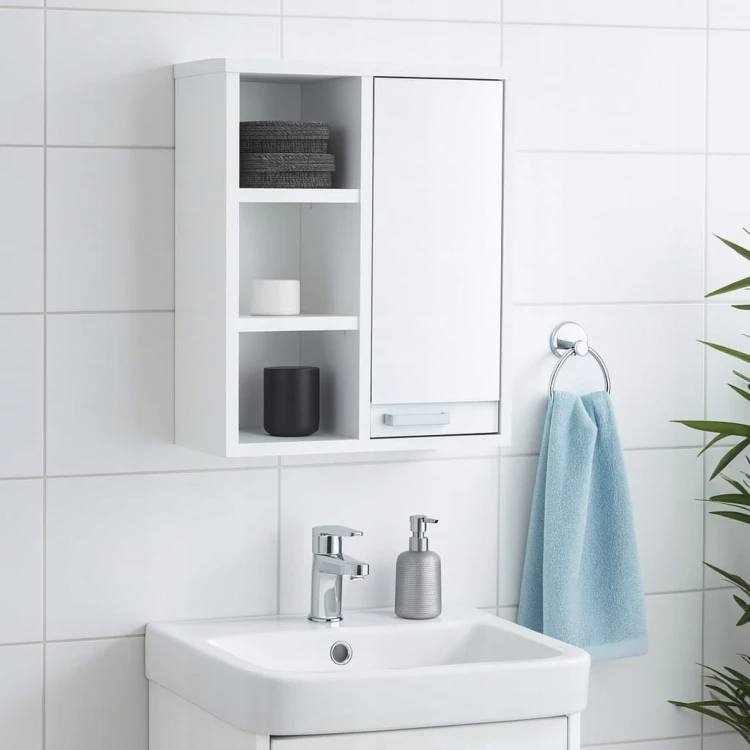 Szafka łazienkowa wisząca Półka 50 cm Biały Alaska PROMOCJA Kod: 5263