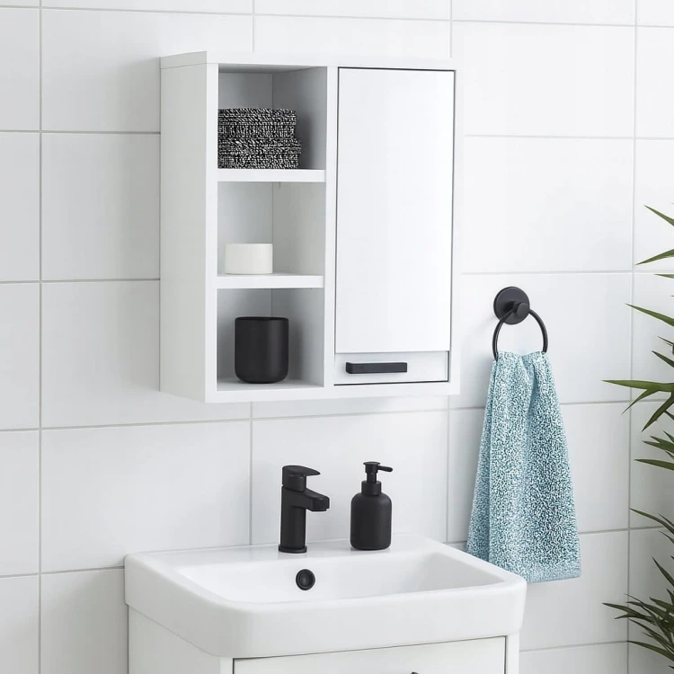 Szafka łazienkowa wisząca Półka 50 cm Biały Alaska PROMOCJA Kod: 5263