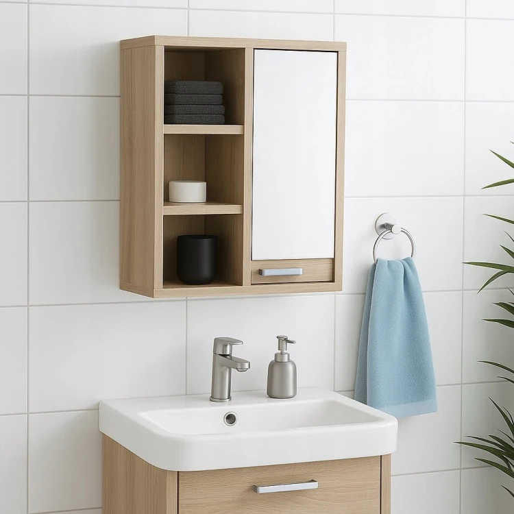 Szafka łazienkowa wisząca Półka 50 cm Biały Alaska PROMOCJA Kod: 5263