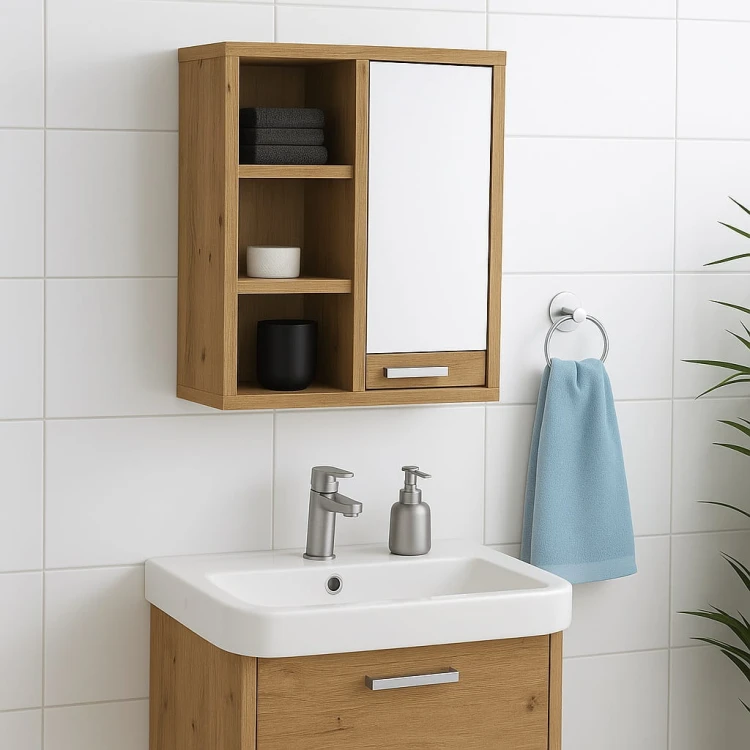 Szafka łazienkowa wisząca Półka 50 cm Biały Alaska PROMOCJA Kod: 5263