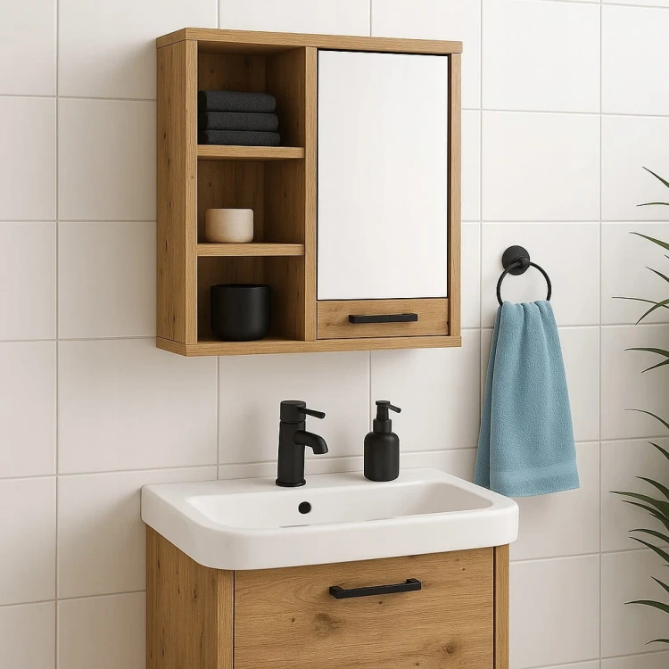 Szafka łazienkowa wisząca Półka 50 cm Biały Alaska PROMOCJA Kod: 5263