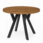 Stół ława okrągły 80cm blat 3,6cm Metal Dąb Craft PROMOCJA I ArtDHome
