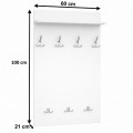 Wieszak na ubrania Garderoba 60cm x 100cm Biała Alaska PROMOCJA Kod: 5338