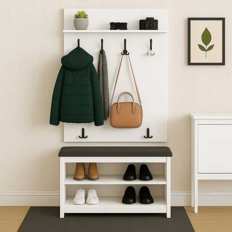 Wieszak na ubrania Garderoba 60cm x 100cm Biała Alaska PROMOCJA Kod: 5338