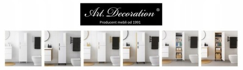 Szafka Słupek łazienkowy PRAWY na nóżkach wysoki połysk PROMOCJA Kod: 6422P