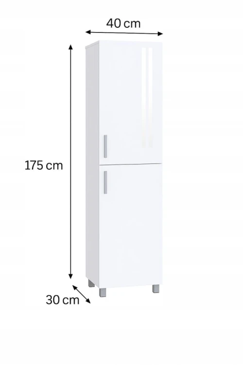 Szafka Słupek łazienkowy PRAWY na nóżkach wysoki połysk PROMOCJA Kod: 6422P