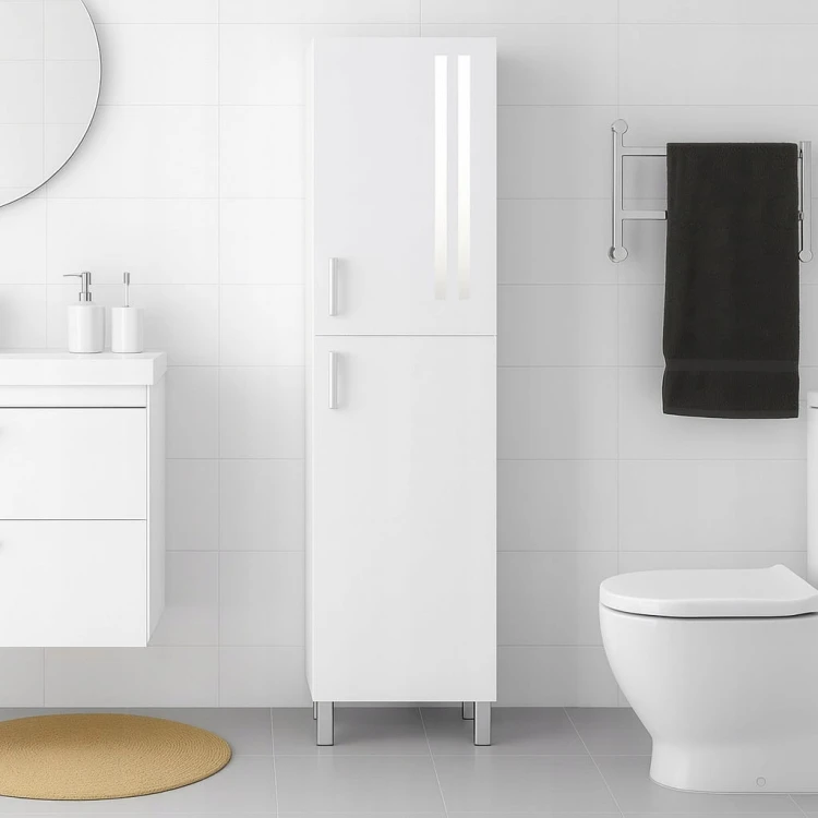 Szafka Słupek łazienkowy PRAWY na nóżkach wysoki połysk PROMOCJA Kod: 6422P