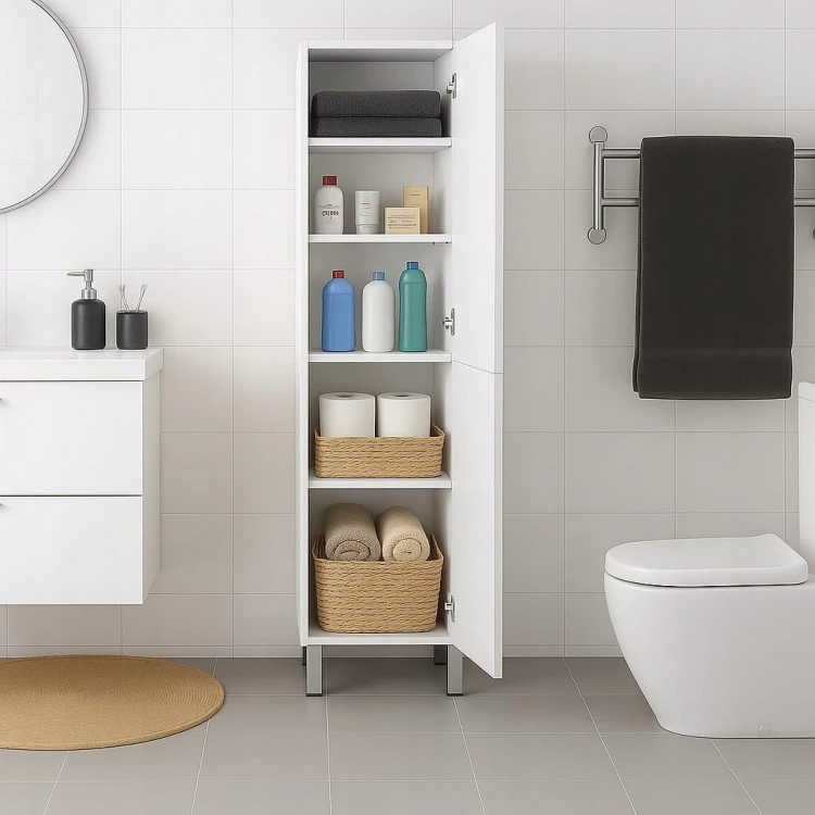 Szafka Słupek łazienkowy PRAWY na nóżkach wysoki połysk PROMOCJA Kod: 6422P