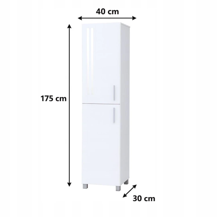 Szafka Słupek łazienkowy LEWY na nóżkach wysoki połysk PROMOCJA Kod: 6422L