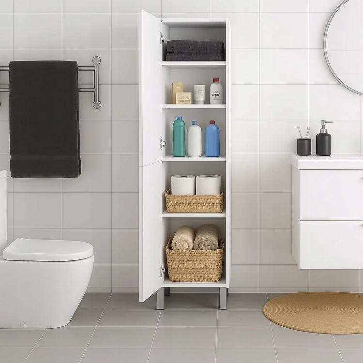 Szafka Słupek łazienkowy LEWY na nóżkach wysoki połysk PROMOCJA Kod: 6422L