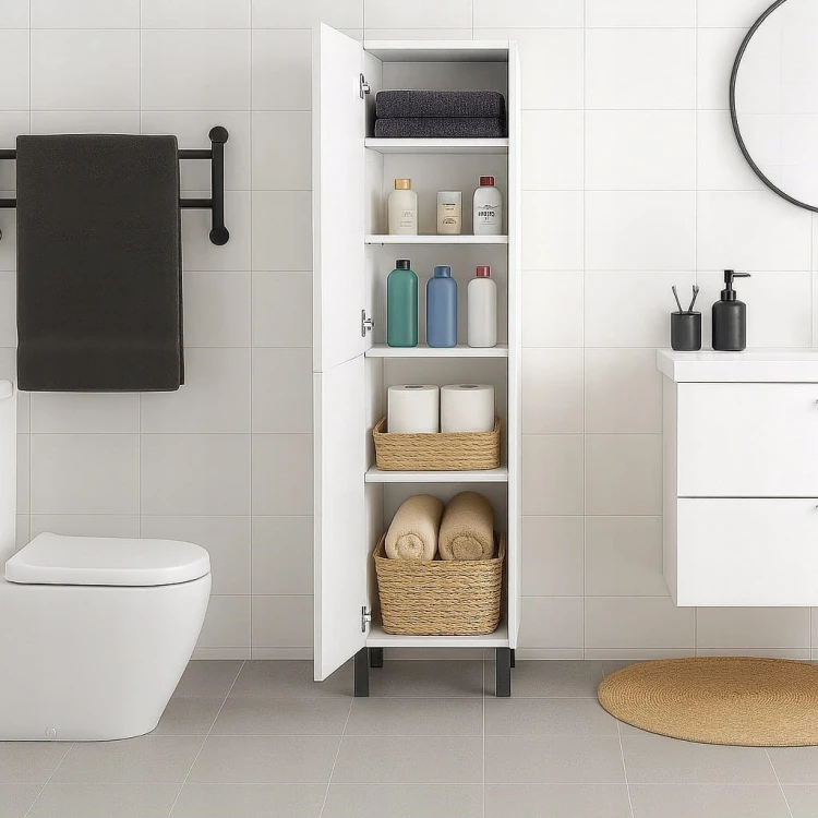 Szafka Słupek łazienkowy LEWY na nóżkach wysoki połysk PROMOCJA Kod: 6422L