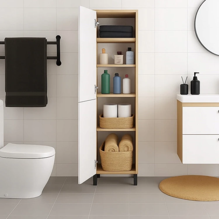 Szafka Słupek łazienkowy LEWY na nóżkach wysoki połysk PROMOCJA Kod: 6422L