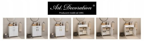 Szafka łazienkowa stojąca na nóżkach 60 cm Biała Alaska PROMOCJA Kod: 5821