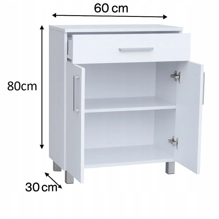 Szafka łazienkowa stojąca na nóżkach 60 cm Biała Alaska PROMOCJA Kod: 5821
