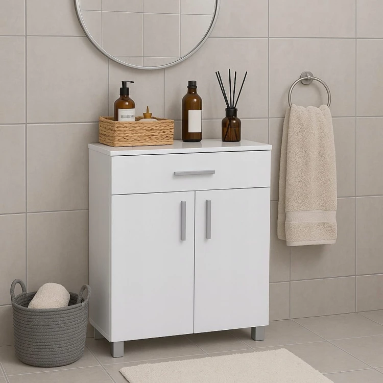 Szafka łazienkowa stojąca na nóżkach 60 cm Biała Alaska PROMOCJA Kod: 5821