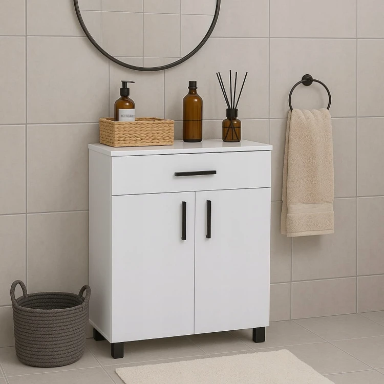 Szafka łazienkowa stojąca na nóżkach 60 cm Biała Alaska PROMOCJA Kod: 5821