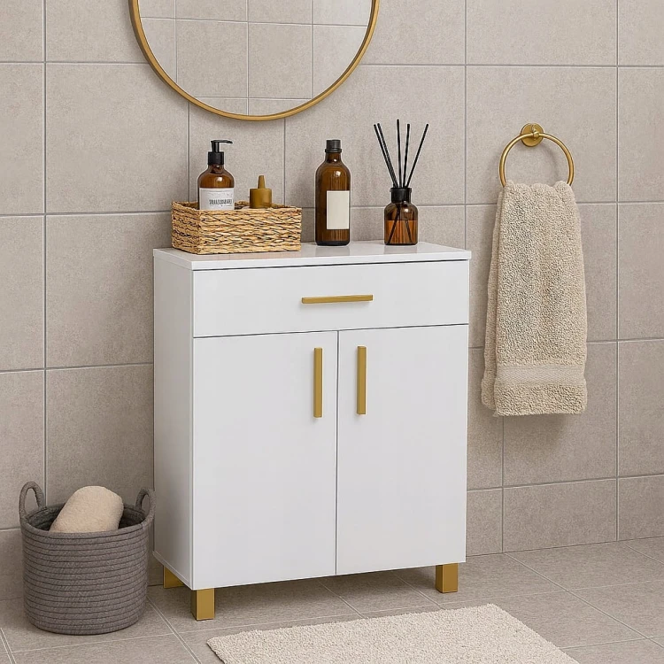 Szafka łazienkowa stojąca na nóżkach 60 cm Biała Alaska PROMOCJA Kod: 5821