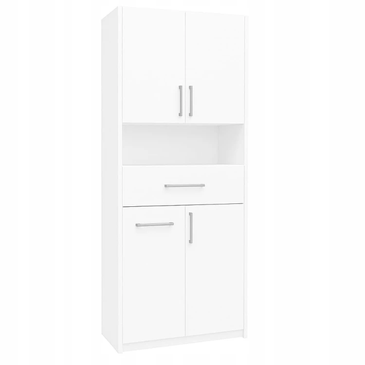 Szafka łazienkowa stojąca z koszem 60 cm Biała Alaska PROMOCJA Kod:5297K