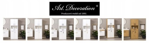 Szafka łazienkowa stojąca z koszem 60 cm Biała Alaska PROMOCJA Kod:5297K