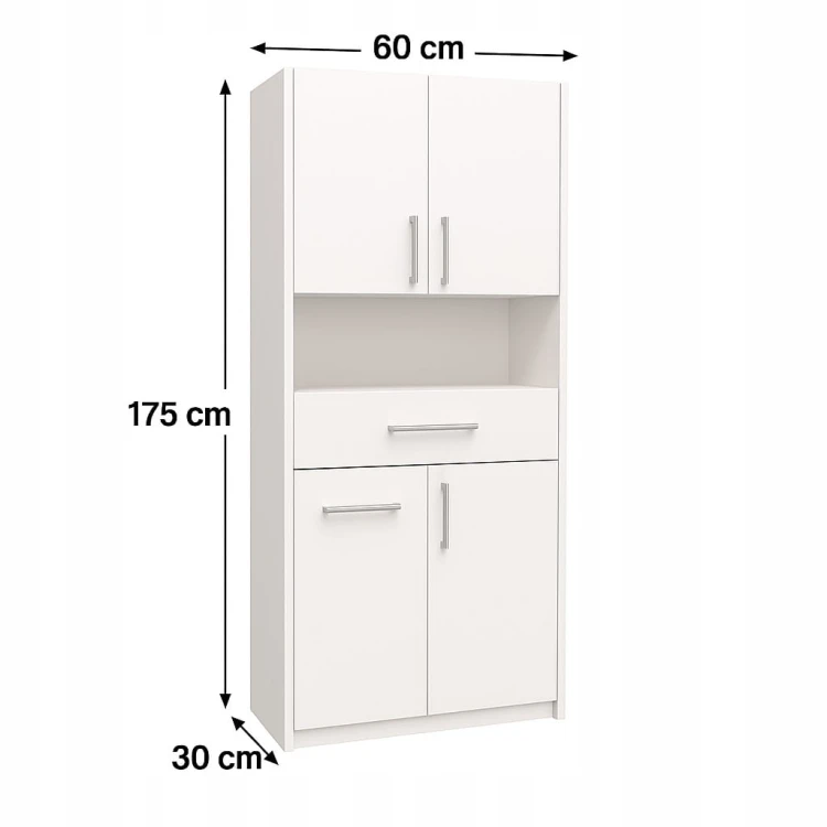 Szafka łazienkowa stojąca z koszem 60 cm Biała Alaska PROMOCJA Kod:5297K