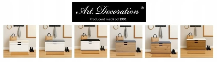 Szafka na buty z siedziskiem 70 cm Biała Alaska Promocja Kod:5127