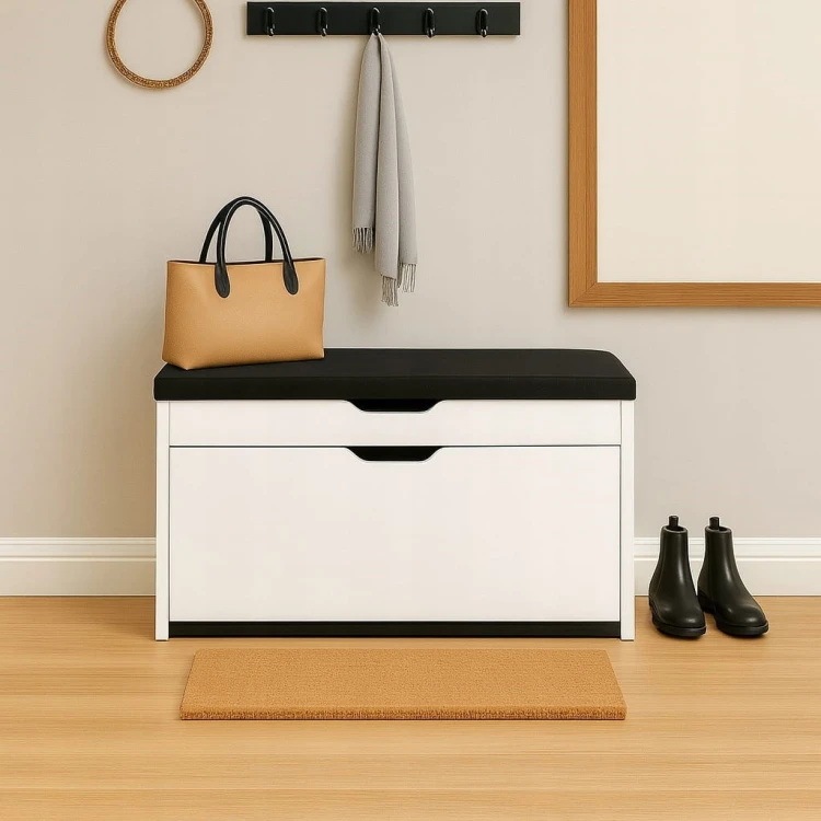 Szafka na buty z siedziskiem 70 cm Biała Alaska Promocja Kod:5127