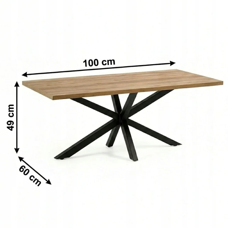 Ława Pająk 60x100 nierozkładana LOFT Dąb Craft PROMOCJA Kod: 6620