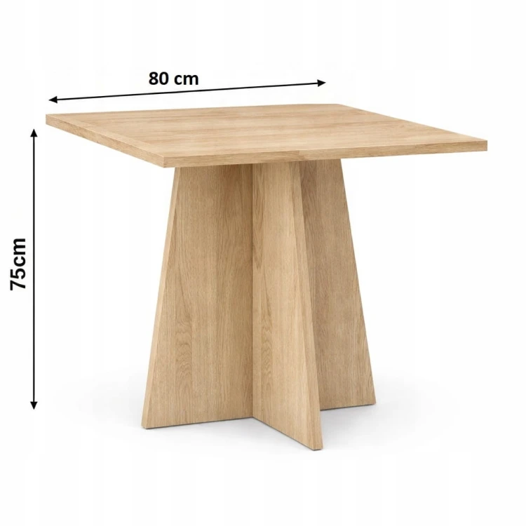 Stół stolik kawowy kwadrat z płyty 80cm Dąb Sonoma PROMOCJA Kod: 5548