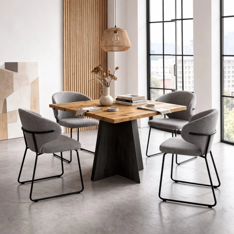 Stół stolik kawowy kwadrat z płyty 80cm Dąb Sonoma PROMOCJA Kod: 5548