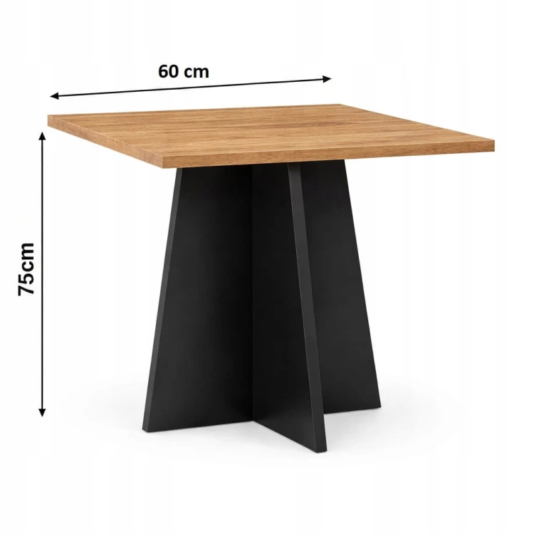 Stół stolik kawowy kwadrat z płyty 60cm Dąb Craft MIX PROMOCJA Kod: 5547