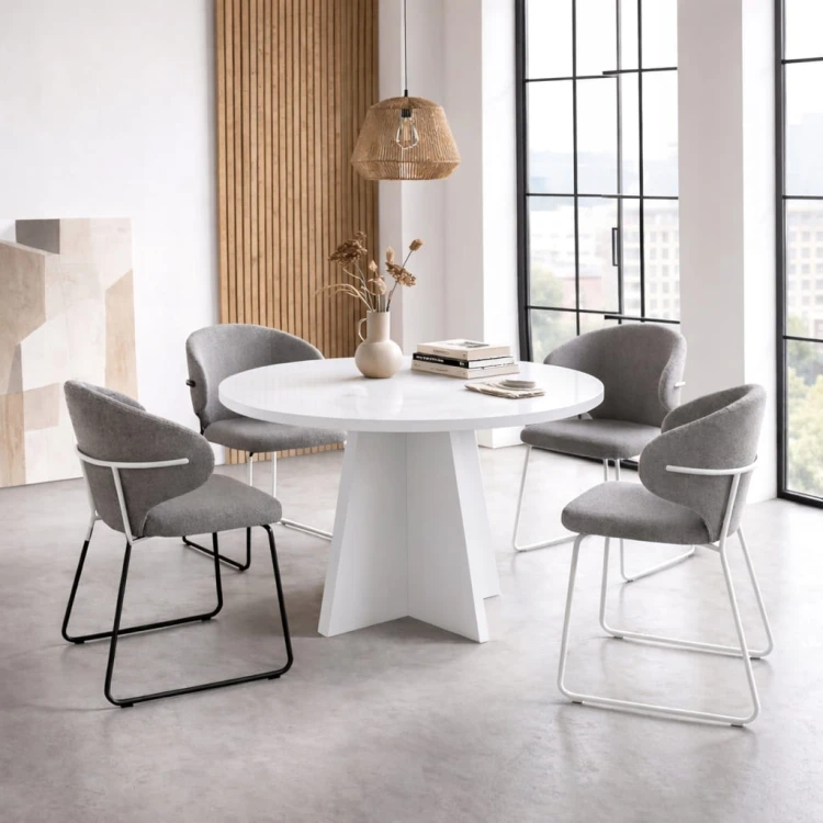 Stół stolik kawowy okrągły z płyty 100cm Dąb Sonoma PROMOCJA Kod: 5546