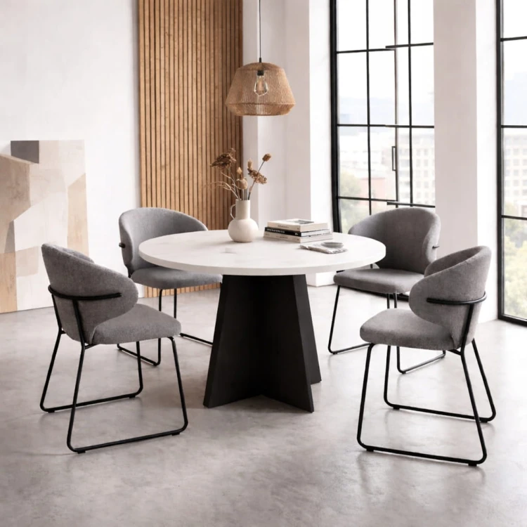 Stół stolik kawowy okrągły z płyty 100cm Dąb Sonoma PROMOCJA Kod: 5546