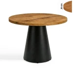 Stół 120 cm okrągły nierozkładany, blat 3,6 cm, Metalowa podstawa "Piramida" I ArtDHome  